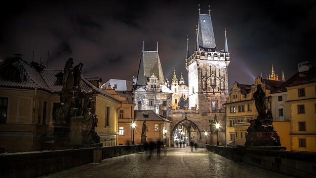 noční Praha